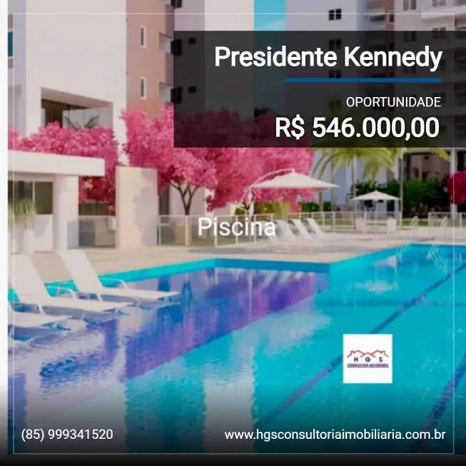 Foto 1 de Apartamento com 3 Quartos à venda, 74m² em Presidente Kennedy, Fortaleza