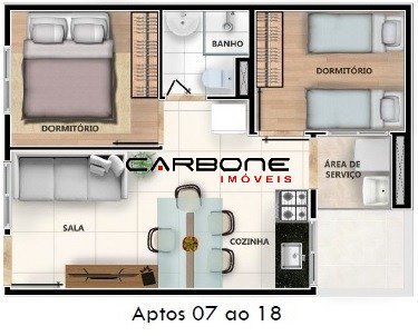 Foto 3 de Apartamento com 2 Quartos à venda, 34m² em Água Rasa, São Paulo