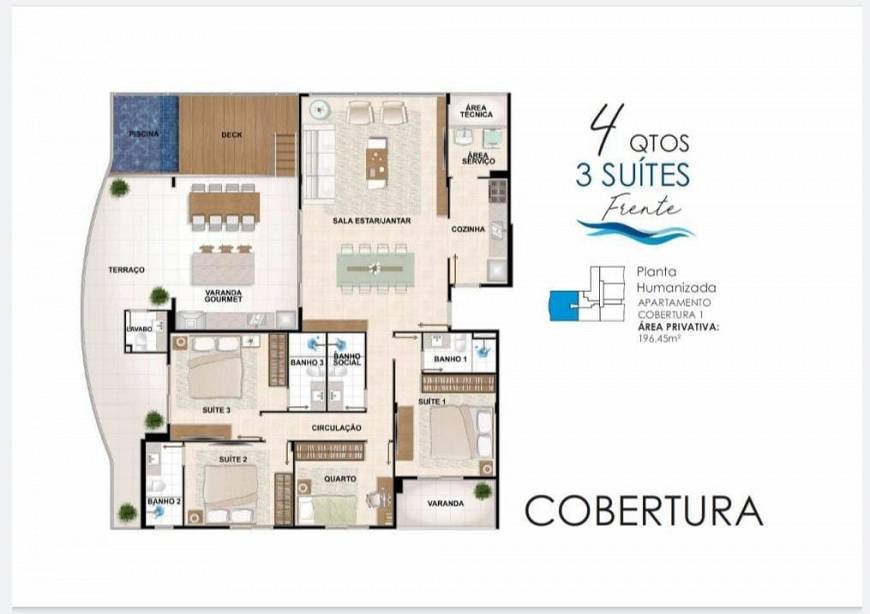 Foto 5 de Apartamento com 4 Quartos à venda, 197m² em Iriri, Anchieta