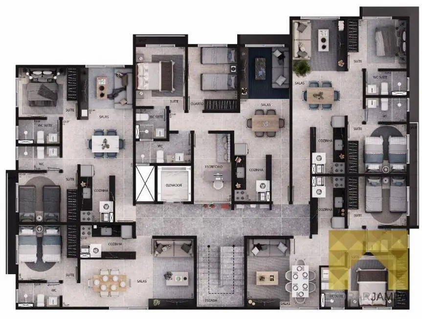 Foto 5 de Apartamento com 1 Quarto à venda, 39m² em Centro, João Pessoa