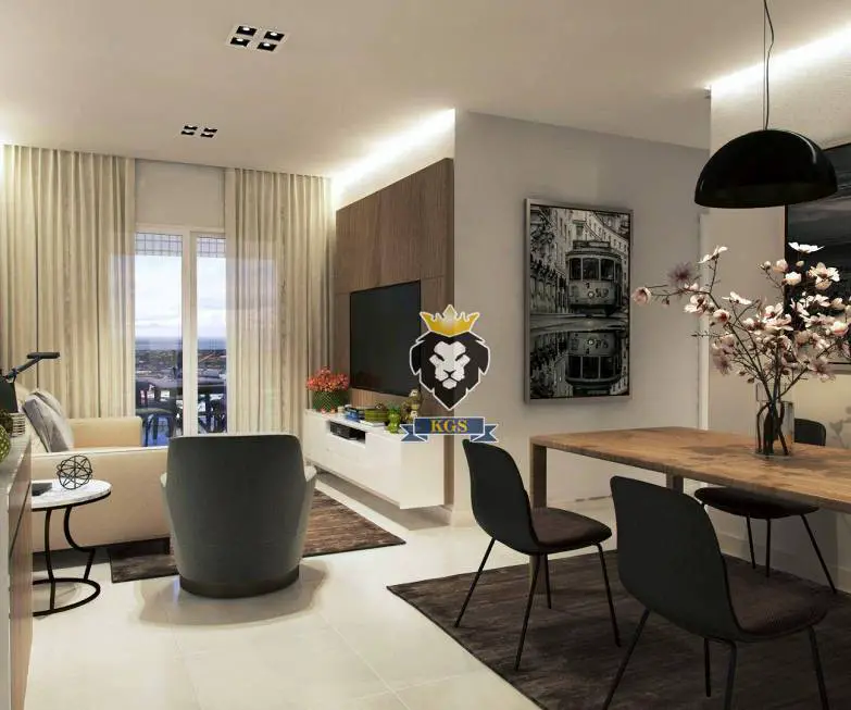 Foto 2 de Apartamento com 3 Quartos à venda, 98m² em Campo da Aviação, Praia Grande
