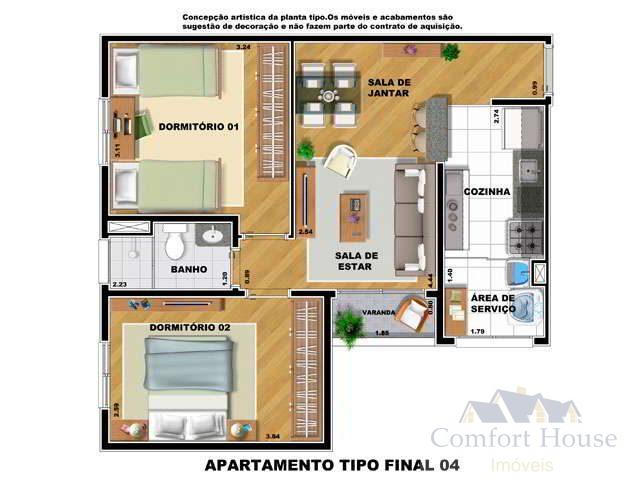 Foto 5 de Apartamento com 2 Quartos à venda, 53m² em Ferrazópolis, São Bernardo do Campo