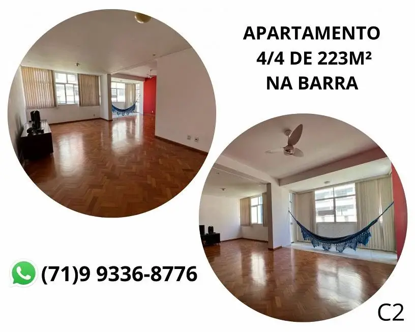 Foto 1 de Apartamento com 4 Quartos à venda, 223m² em Barra, Salvador
