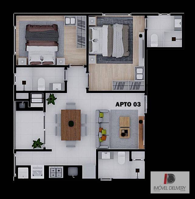Foto 4 de Apartamento com 1 Quarto à venda, 58m² em Nacoes, Balneário Camboriú
