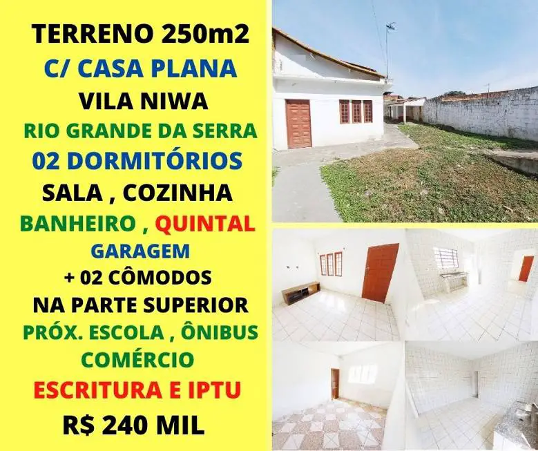 Foto 1 de Casa com 2 Quartos à venda, 60m² em Vila Niva, Rio Grande da Serra