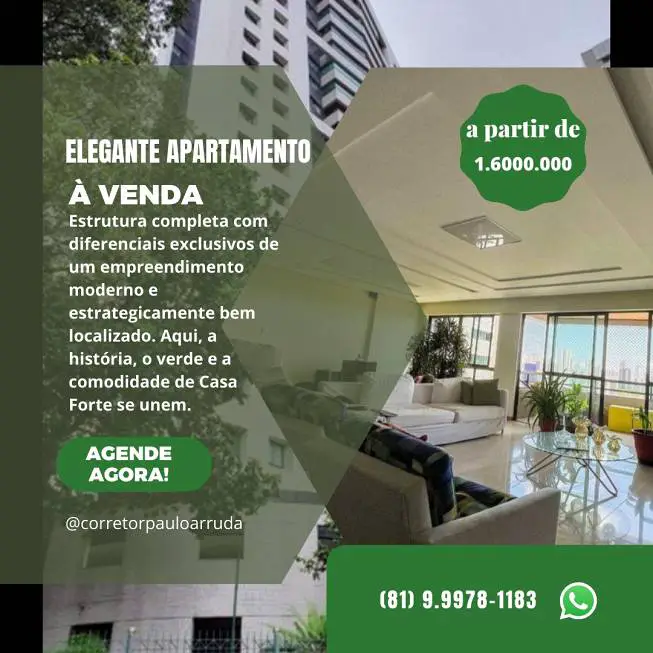 Foto 1 de Apartamento com 4 Quartos à venda, 189m² em Poço, Recife