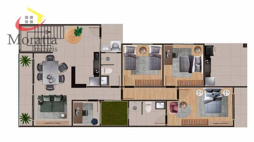 Foto 2 de Casa de Condomínio com 3 Quartos à venda, 164m² em Residencial Piccolino, Salto