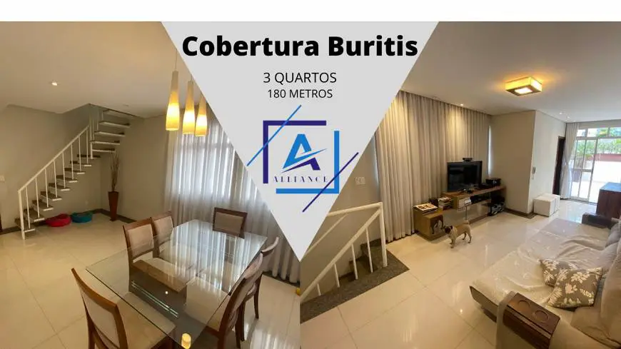 Foto 1 de Cobertura com 3 Quartos à venda, 180m² em Buritis, Belo Horizonte