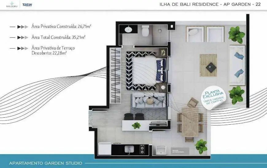 Foto 1 de Apartamento com 1 Quarto à venda, 27m² em Alto da Rua XV, Curitiba