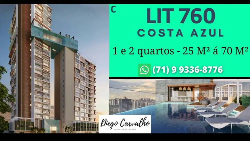 Foto 1 de Apartamento com 1 Quarto à venda, 35m² em Costa Azul, Salvador