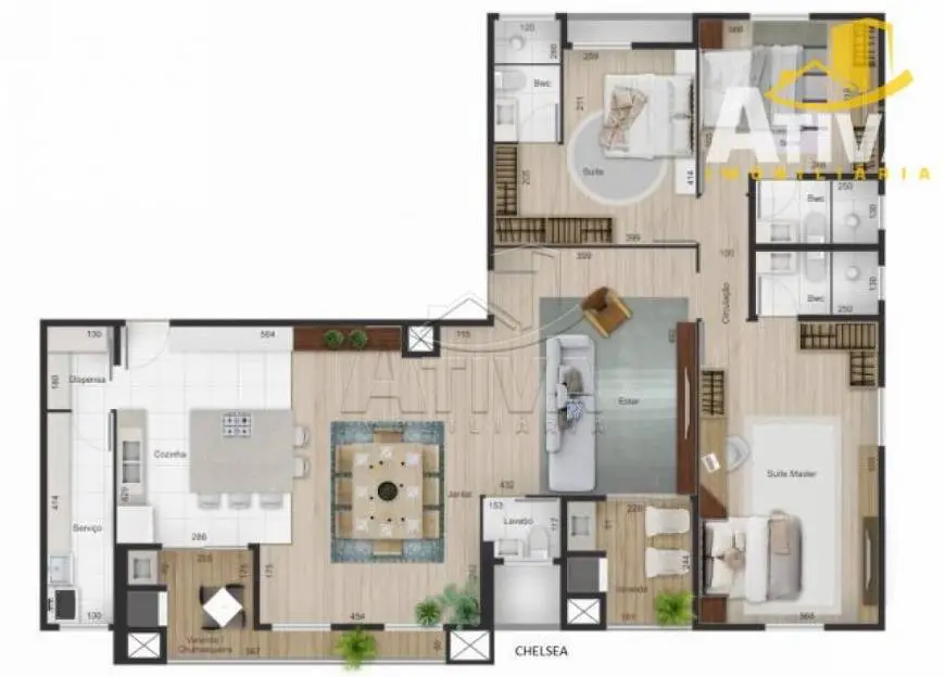 Foto 4 de Apartamento com 4 Quartos à venda, 150m² em Centro, Toledo