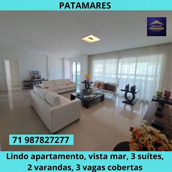 Foto 1 de Apartamento com 3 Quartos à venda, 210m² em Patamares, Salvador