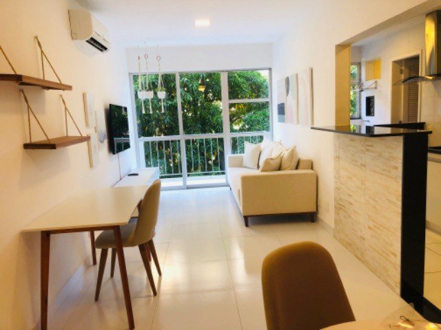 Foto 1 de Apartamento com 1 Quarto para alugar, 59m² em Barra da Tijuca, Rio de Janeiro