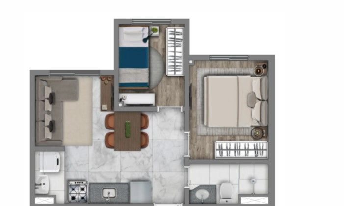 Foto 1 de Apartamento com 2 Quartos à venda, 35m² em Vila Palmeiras, São Paulo
