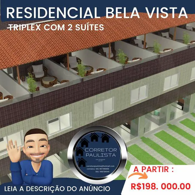 Foto 1 de Apartamento com 2 Quartos à venda, 61m² em Pau Amarelo, Paulista