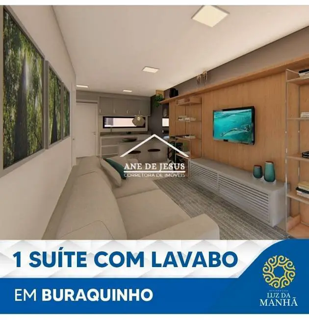 Foto 2 de Apartamento com 1 Quarto à venda, 53m² em Buraquinho, Lauro de Freitas