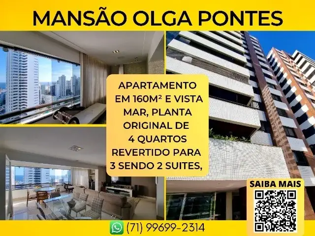 Foto 1 de Apartamento com 3 Quartos à venda, 160m² em Graça, Salvador