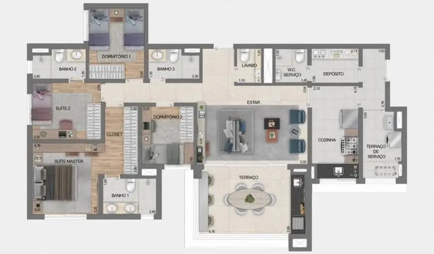 Foto 4 de Apartamento com 3 Quartos à venda, 92m² em Móoca, São Paulo