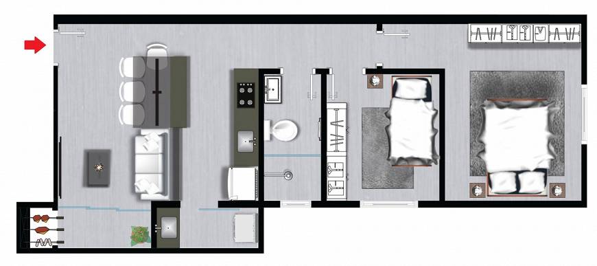 Foto 5 de Apartamento com 2 Quartos à venda, 53m² em Glória, Joinville