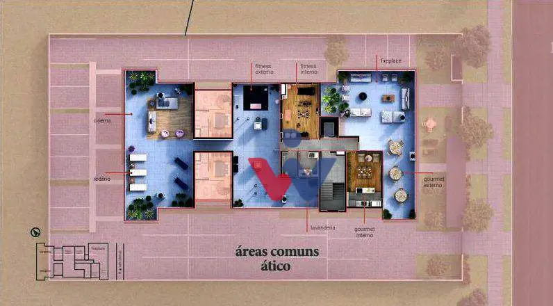 Foto 2 de Apartamento com 2 Quartos à venda, 55m² em Água Verde, Curitiba