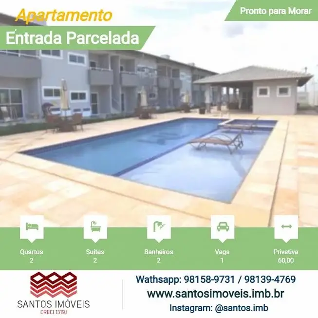 Foto 1 de Apartamento com 2 Quartos à venda, 60m² em Pedras, Fortaleza