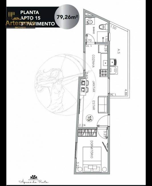 Foto 1 de Apartamento com 1 Quarto à venda, 54m² em Vila Palmeiras, São Paulo