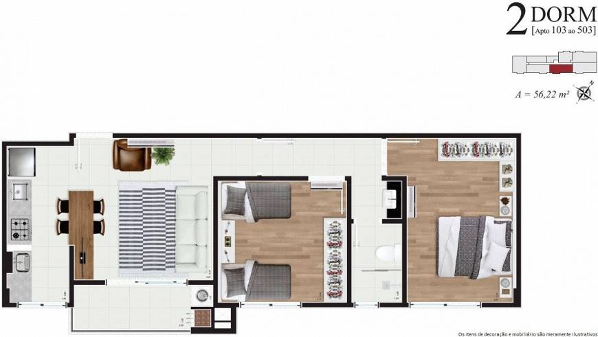 Foto 3 de Apartamento com 2 Quartos à venda, 56m² em Carvoeira, Florianópolis