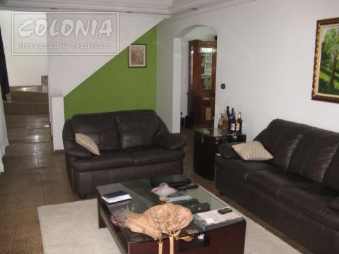 Foto 1 de Sobrado com 3 Quartos à venda, 163m² em Vila Scarpelli, Santo André