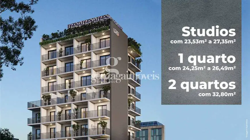 Foto 1 de Apartamento com 1 Quarto à venda, 24m² em Prado Velho, Curitiba