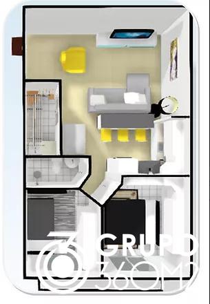 Foto 2 de Apartamento com 2 Quartos à venda, 42m² em Paraiso, Santo André