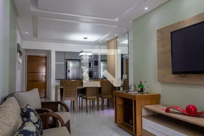 Foto 3 de Apartamento com 3 Quartos para alugar, 107m² em Vila Assunção, Praia Grande