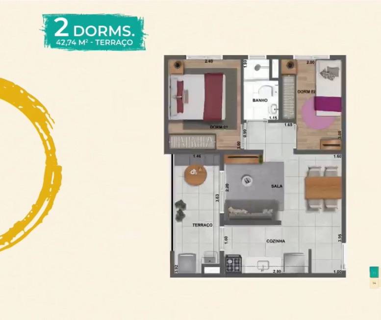 Foto 3 de Apartamento com 2 Quartos à venda, 37m² em Jardim, Santo André