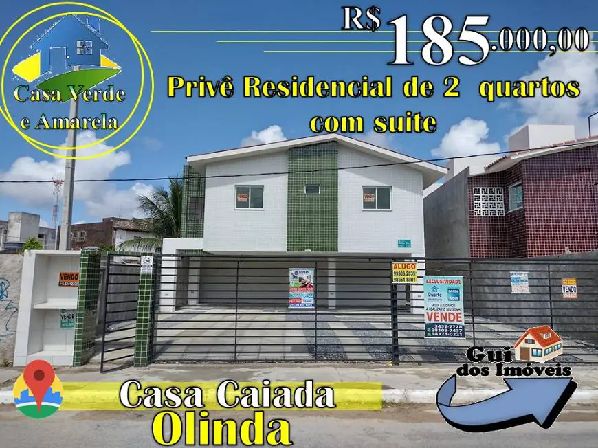 Foto 1 de Apartamento com 2 Quartos à venda, 54m² em Casa Caiada, Olinda