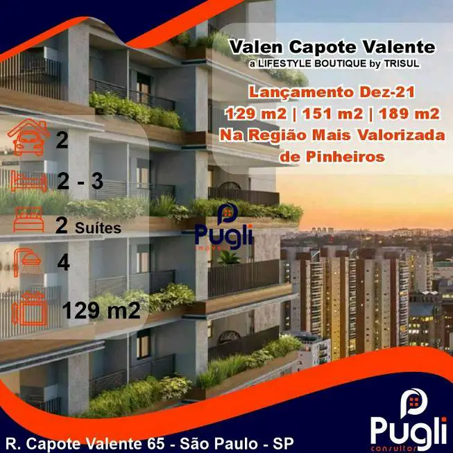 Foto 4 de Apartamento com 4 Quartos à venda, 187m² em Pinheiros, São Paulo