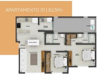 Foto 1 de Apartamento com 2 Quartos à venda, 82m² em Jardim Universitario, Barretos
