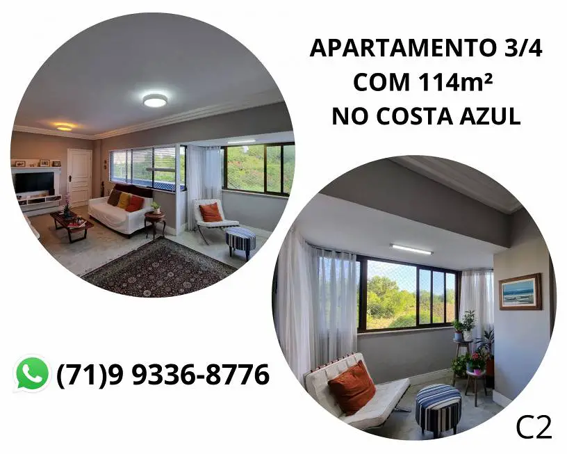 Foto 1 de Apartamento com 3 Quartos à venda, 114m² em Amaralina, Salvador