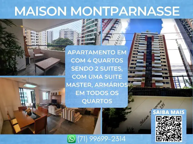 Foto 1 de Apartamento com 4 Quartos à venda, 153m² em Pituba, Salvador