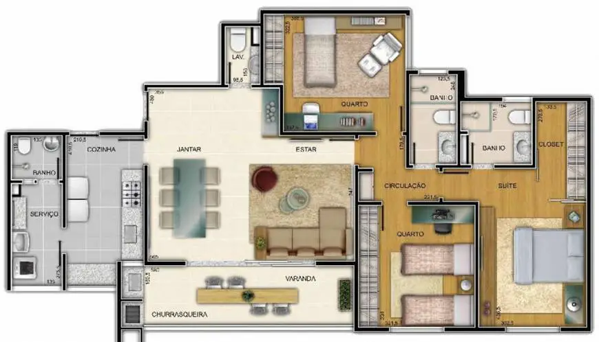 Foto 1 de Apartamento com 3 Quartos para alugar, 115m² em Vale do Sereno, Nova Lima