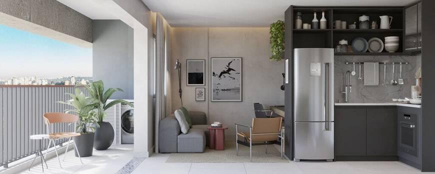 Foto 5 de Apartamento com 2 Quartos à venda, 46m² em Brooklin, São Paulo