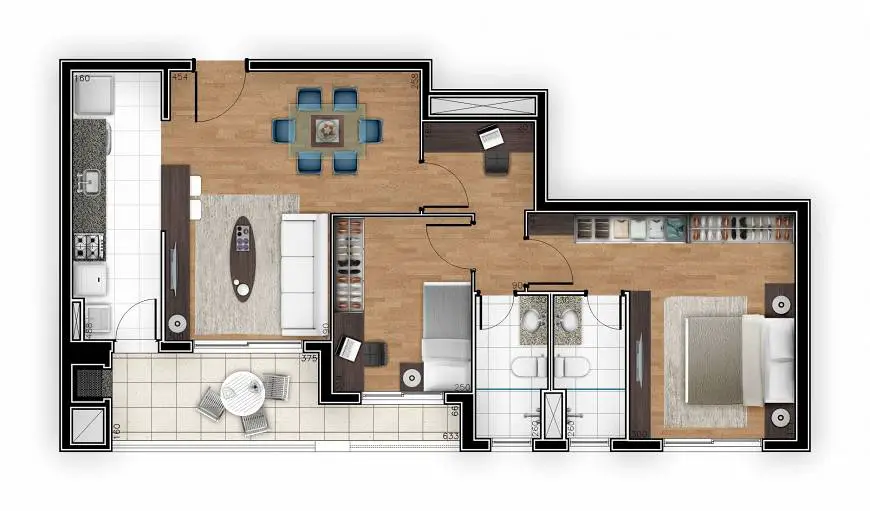 Foto 2 de Apartamento com 2 Quartos à venda, 81m² em Água Verde, Curitiba
