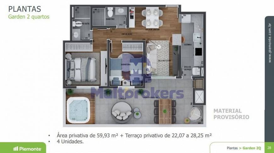 Foto 4 de Apartamento com 3 Quartos à venda, 74m² em Tingui, Curitiba