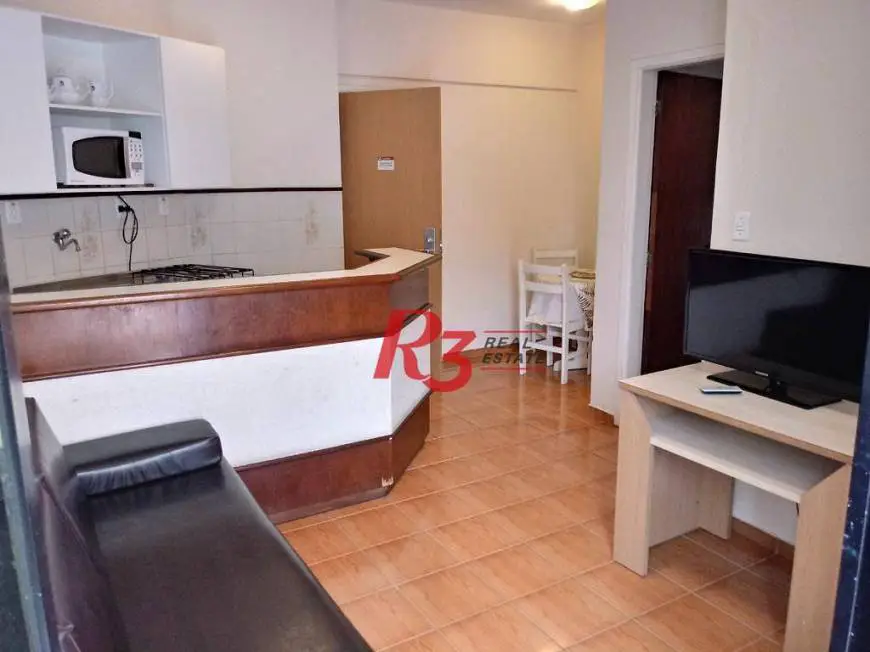 Foto 1 de Flat com 1 Quarto para alugar, 36m² em Gonzaga, Santos