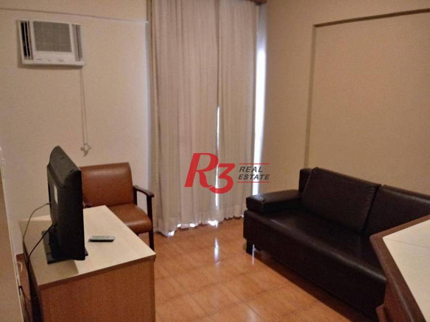 Foto 2 de Flat com 1 Quarto para alugar, 36m² em Gonzaga, Santos