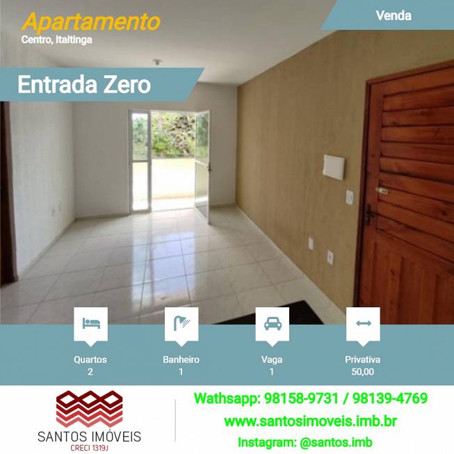 Foto 5 de Apartamento com 2 Quartos à venda, 50m² em Centro, Itaitinga