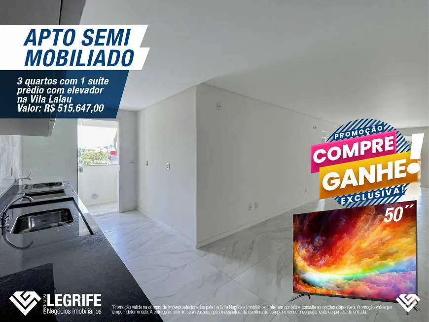 Foto 1 de Apartamento com 3 Quartos à venda, 100m² em Vila Lenzi, Jaraguá do Sul