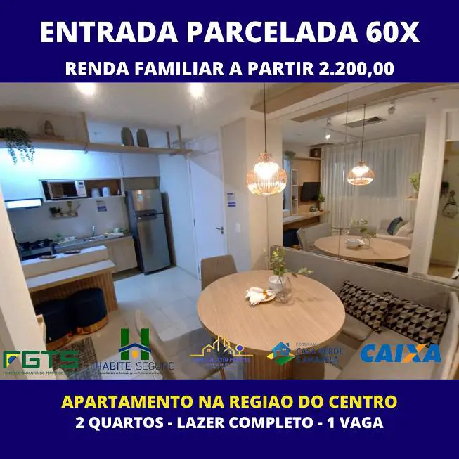 Foto 2 de Apartamento com 2 Quartos à venda, 45m² em Centro, Fortaleza