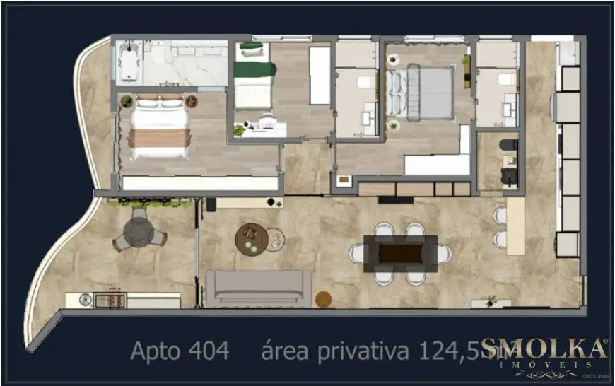 Foto 4 de Apartamento com 4 Quartos à venda, 221m² em Coqueiros, Florianópolis