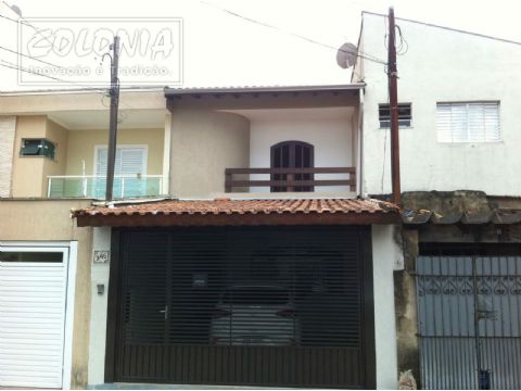 Foto 1 de Sobrado com 3 Quartos à venda, 158m² em Vila Scarpelli, Santo André