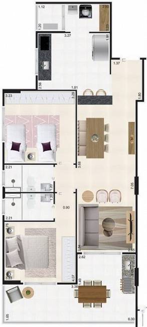 Foto 1 de Apartamento com 2 Quartos à venda, 84m² em Jardim Caiahu, Mongaguá