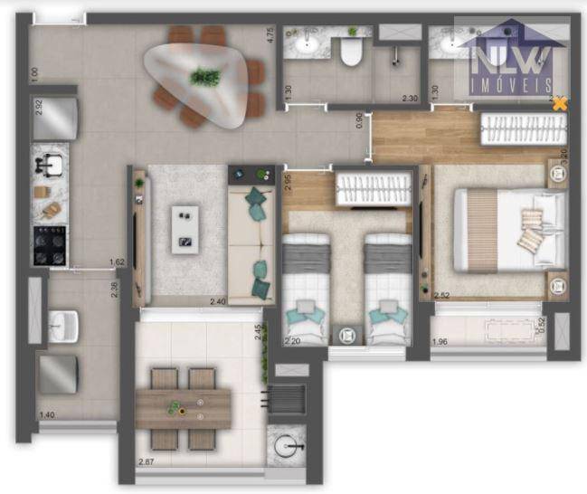 Foto 1 de Apartamento com 2 Quartos à venda, 62m² em Vila Primavera, São Paulo